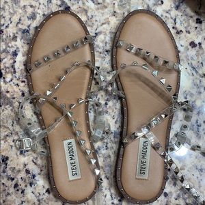 Steve Madden Women’s Travel Sandals Clear